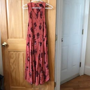 Torrid pink midi smocked dress